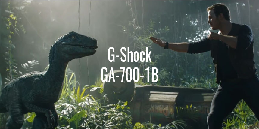 Chris Pratt nosí ve filmu Jurský svět: Zánik říše hodinky G-Shock